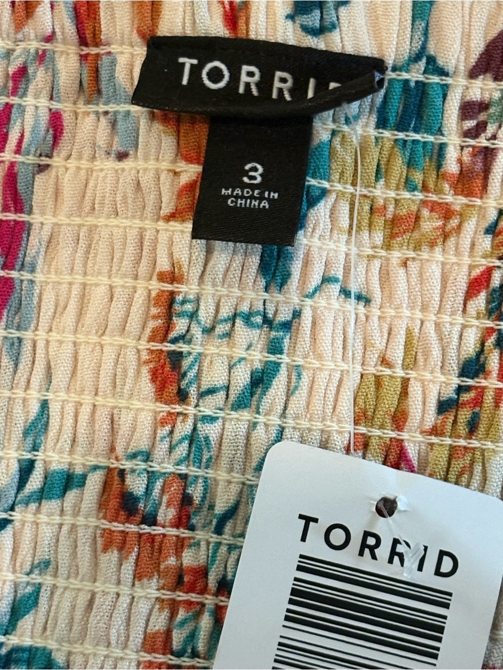 torrid Women’s Cream Floral Lace-Trim Maxi Dress with Multicolor Blooms 3 NWT - Picture 7 of 8
